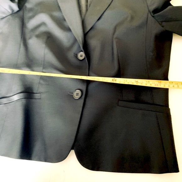 Talbots brand black fine wool classic & chique blazer & pants 2 Pc suit US 8 - Picture 9 of 16